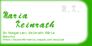 maria keinrath business card